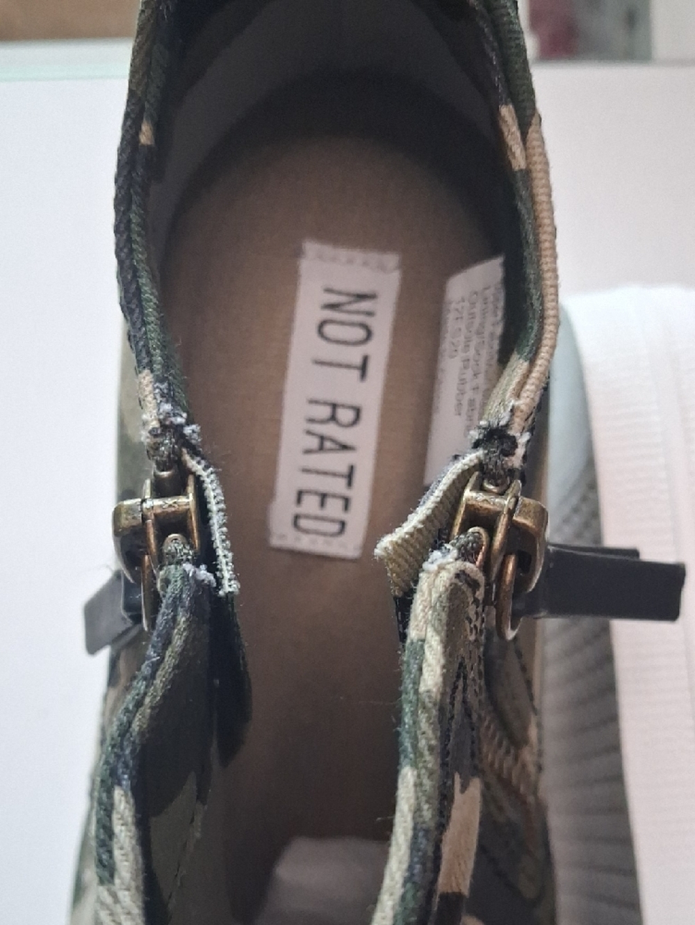 Not Rated Camo High-Top Sneakers in Olive and Black - Picture 2 of 10